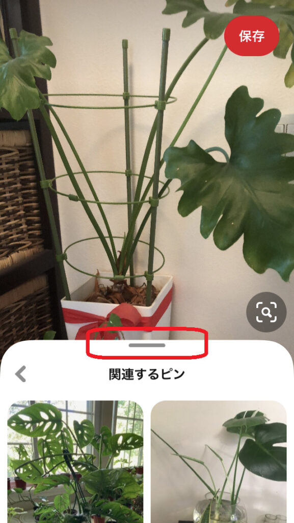 Pinterestレンズ‐関連するピン表示画面